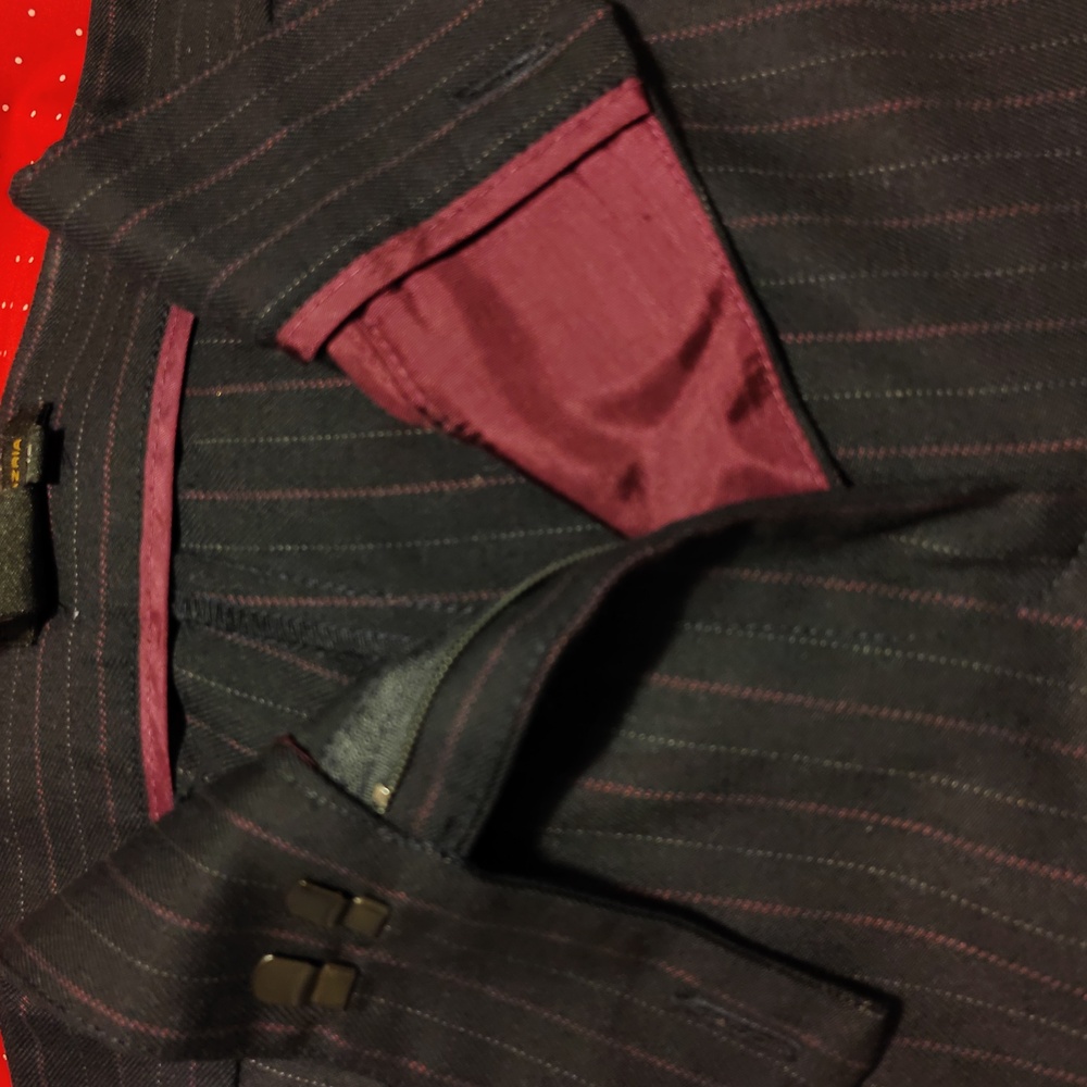 BCBGMaxAzria Black Pinstripe Trousers Size 10